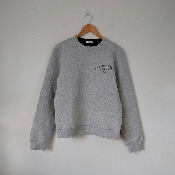 Christian Dior Sweatshirt Logo Print Crewneck Size Medium Grey - Picture 4 of 15